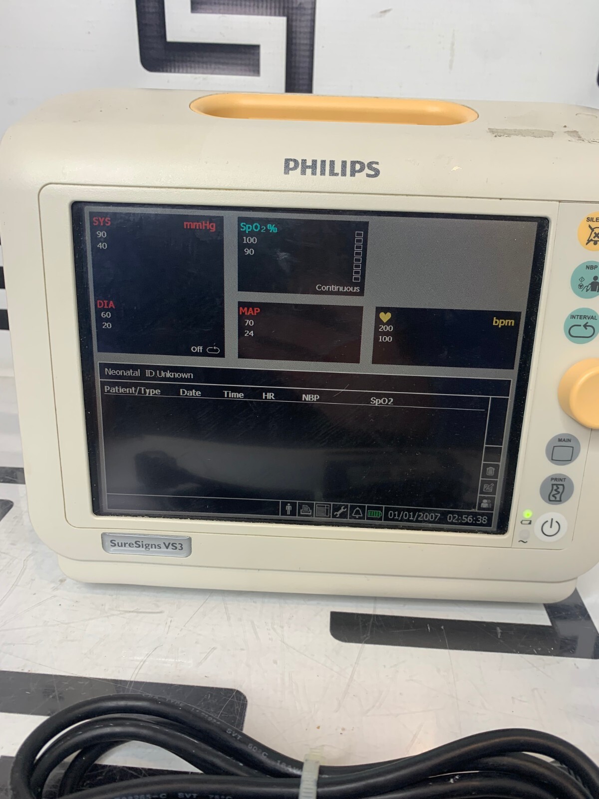 Used Philips Suresigns VS3 Vital Signs 863071 Pulse SpO2 NBP NIBP 30 DAY WARRANTY