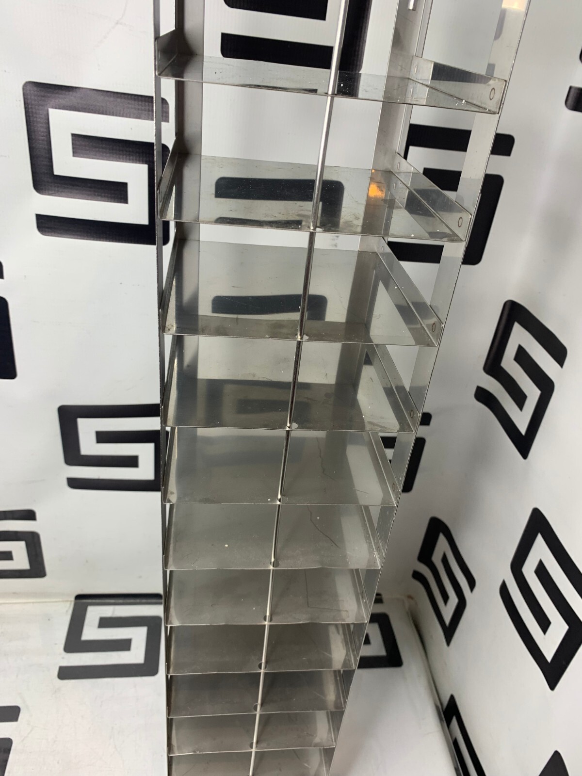 Used Chest Freezer Vertical Rack Stainless Steel 13 Box Capacity 2” Box 5.25 x 5.25