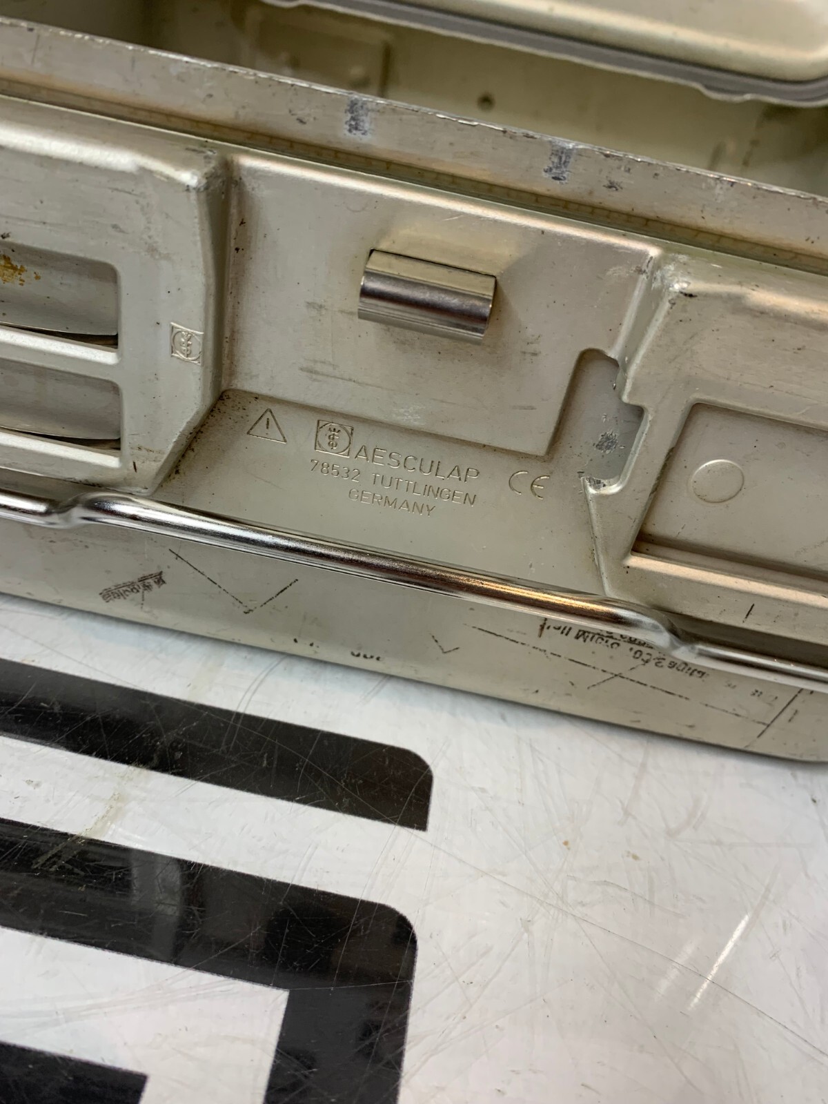 Used Aesculap JK341 Sterilization Container Half Size Sterile  S Bottom 5.5 Lid JK389