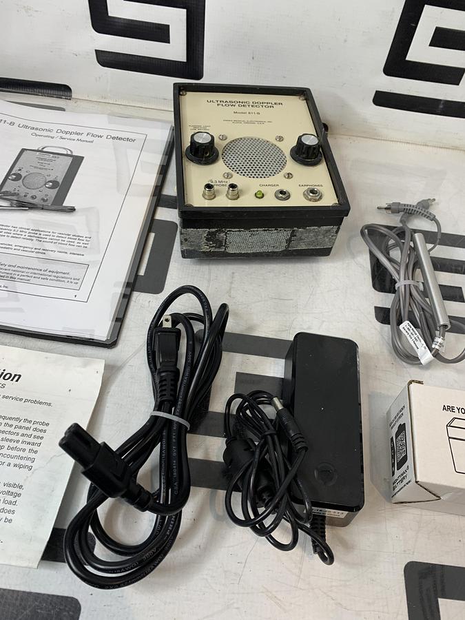 Used PARKS 811-B Doppler Flow Detector Model 9.3MHz Probe Ultrasonic 811B NEW BATTERY