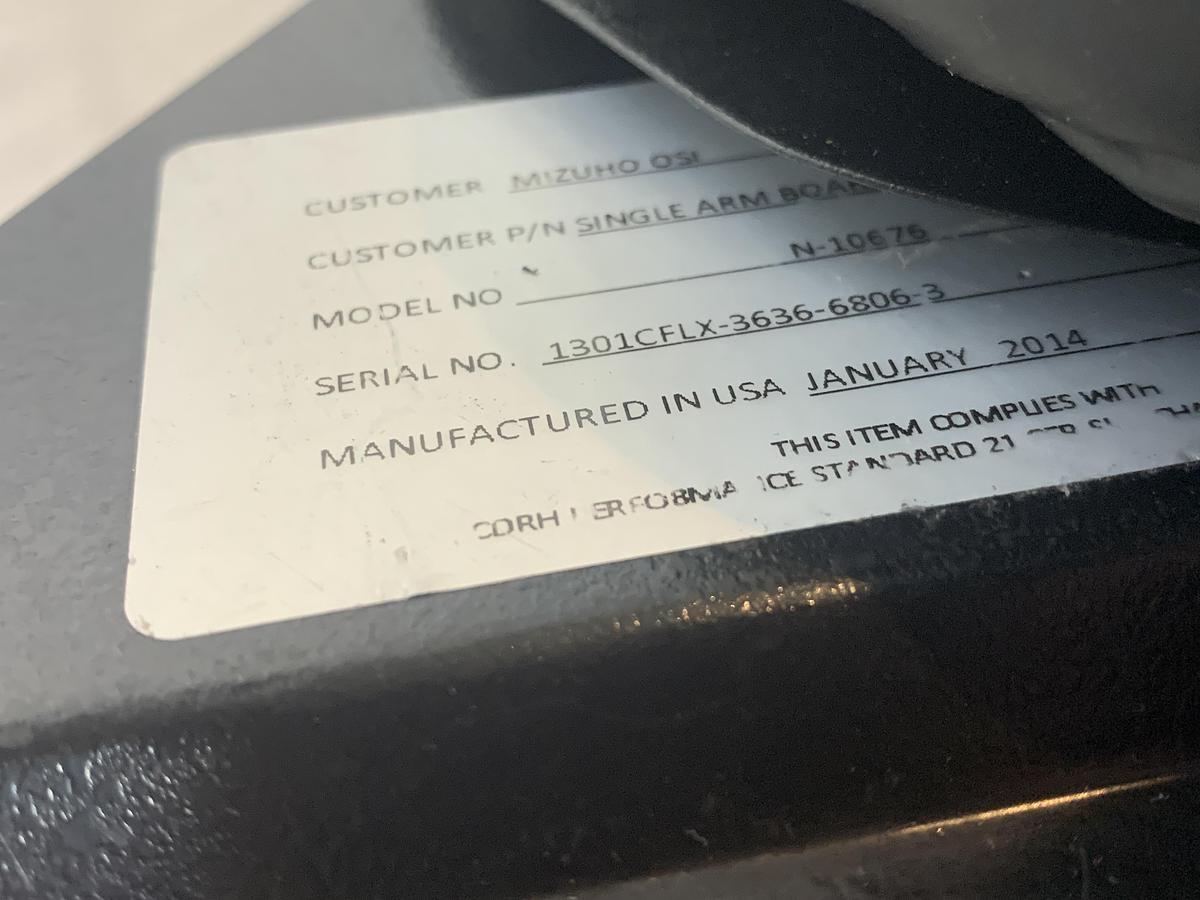 Used Mizuho OSI Single Arm Board N-10676 w/ Tempur-Pedic Pad WARRANTY