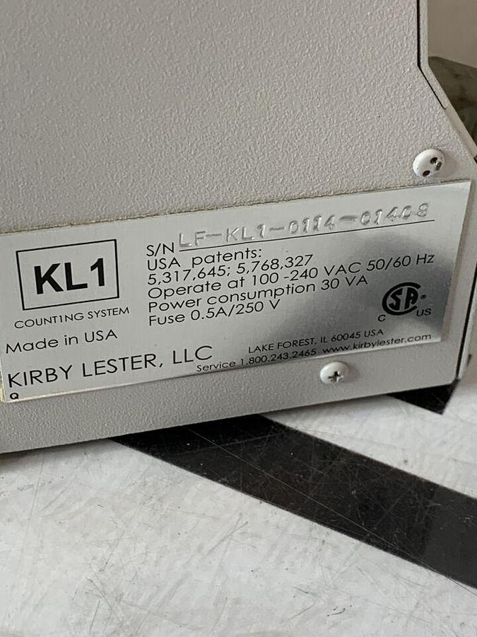 Used KIRBY LESTER CALIBRATED KL1 Pill Tablet Capsule Counter Microprocessor Capsule KL 1 W/ WARRANTY Pill Dispensers