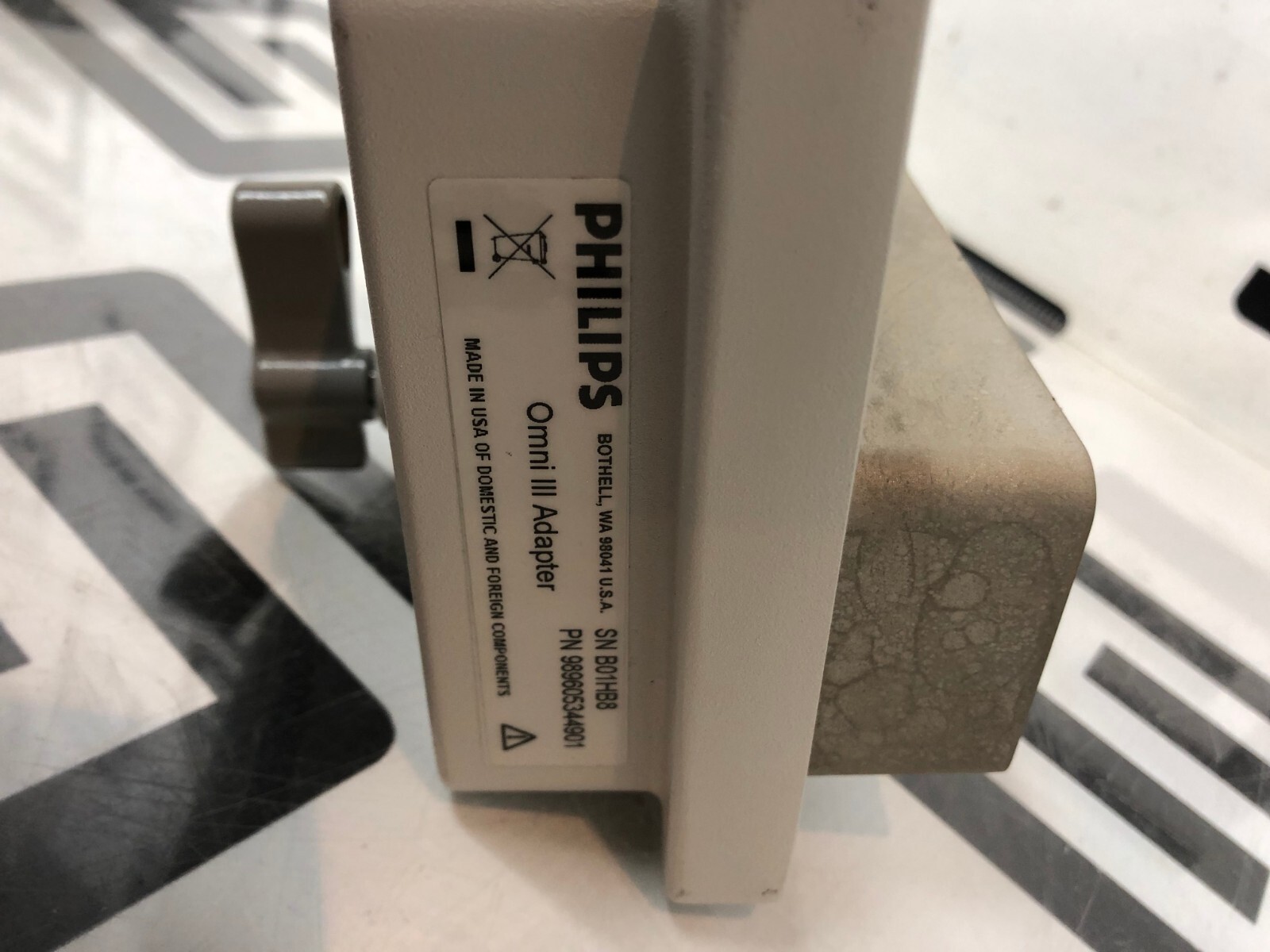 Used PHILIPS OMNI III ADAPTER 989605344901 ULTRASOUND TRANSDUCER PROBE IU22  WARRANTY