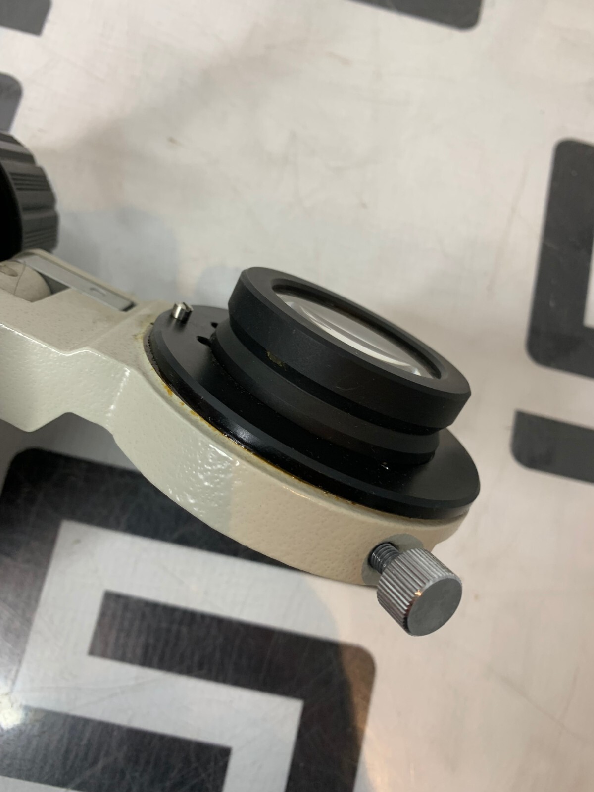 Used Nikon Diaphot TMD Inverted Microscope Condenser Holder & LENS TENSION KNOBS