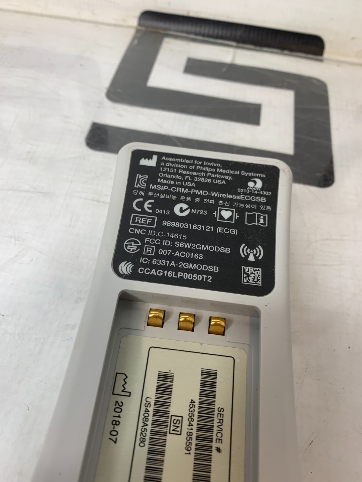 Used Invivo Expression 989803163121 Wireless ECG Module Philips Sensor MR WARRANTY