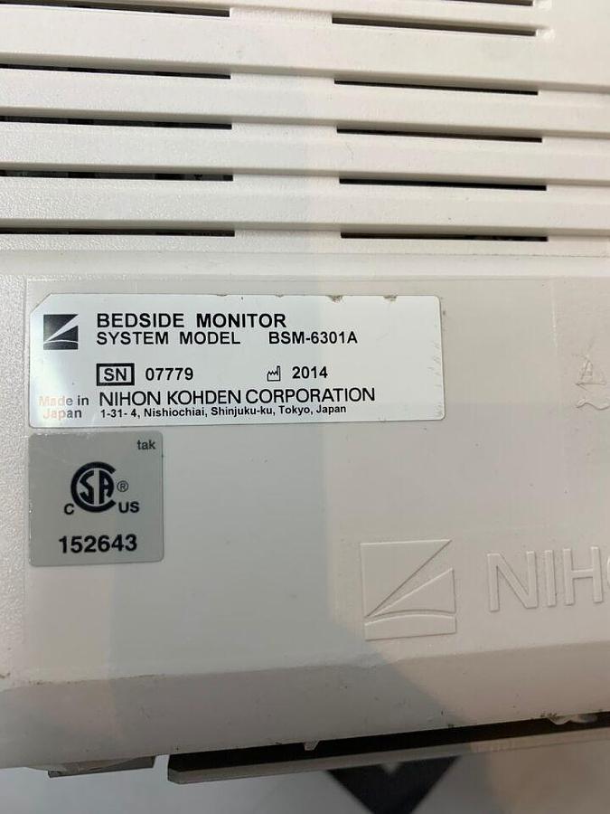 Used NIHON KOHDEN MU-631RA BSM-6100 LIFESCOPE