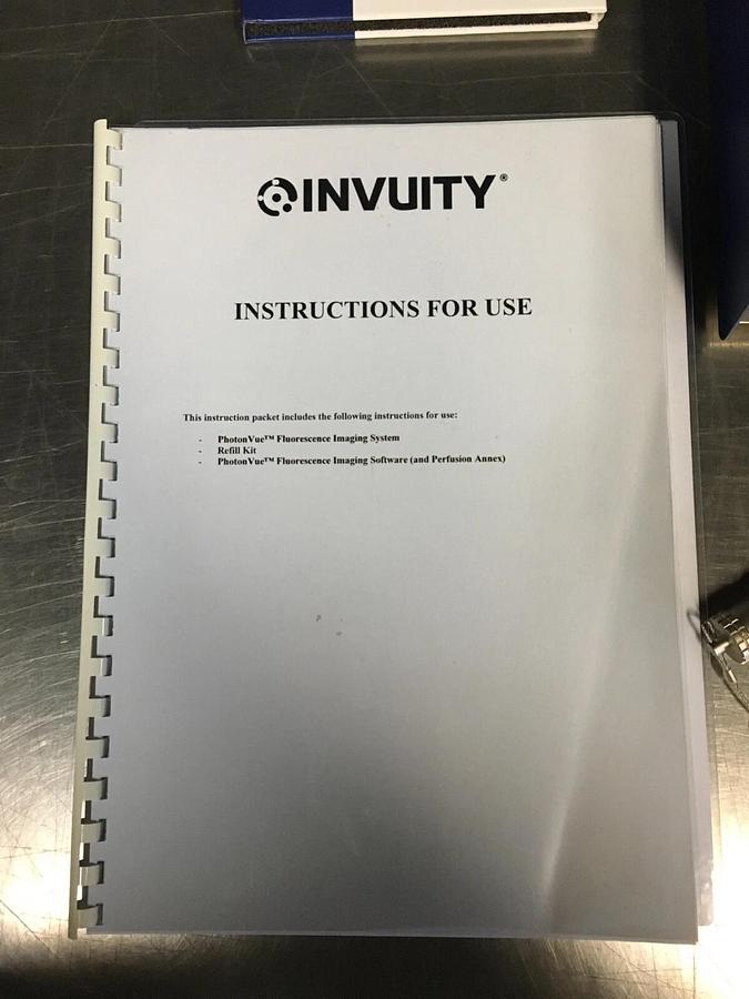 Used Invuity Photonvue PVUE-CCB-1.0 Control Box and PVUE-COH-1.0 Optical Head w/key