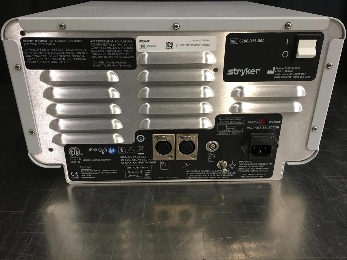 Used Stryker 6700-313-500 Malis Generator  w Footswitch & Accessories and Manual