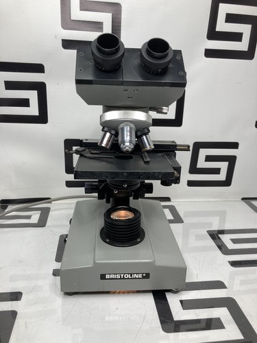 Used Bristoline Bristolscope Binocular Tabletop Bench Microscope 3 Objectives 852938