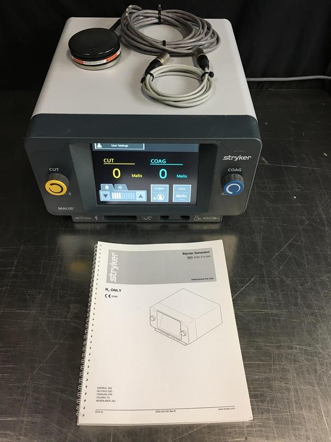Used Stryker 6700-313-500 Malis Generator  w Footswitch & Accessories and Manual