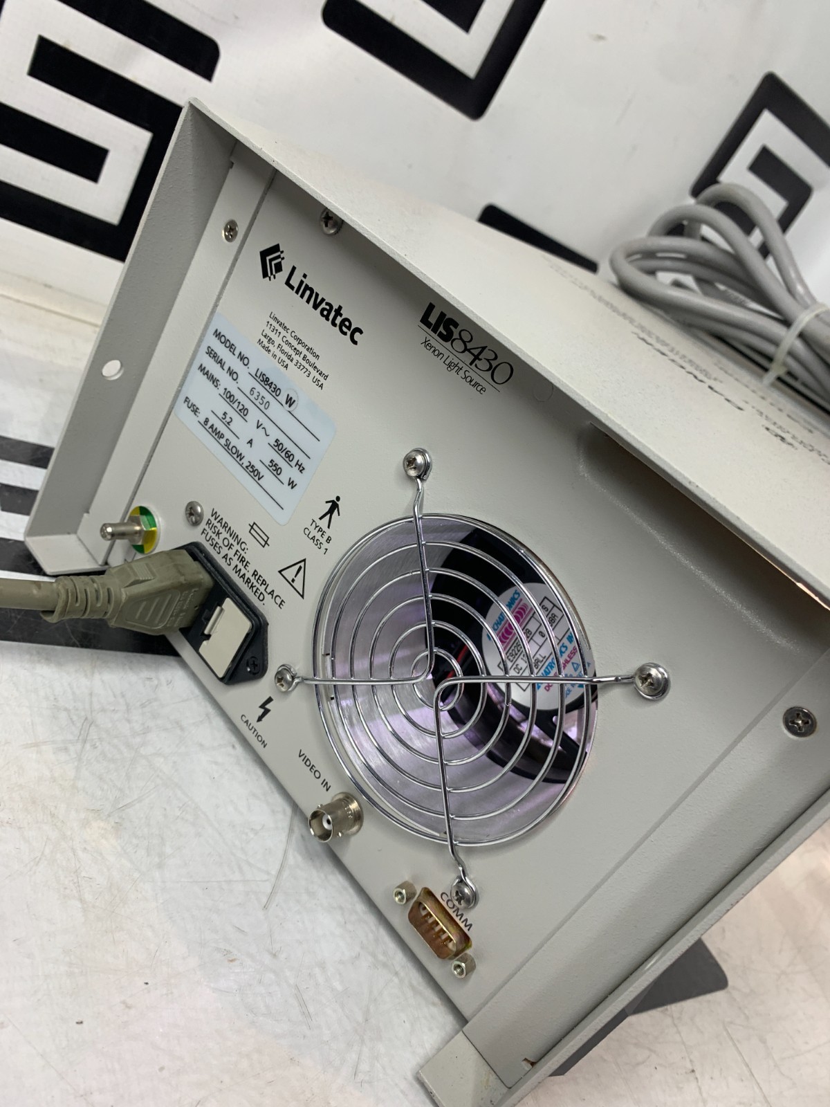 Used Linvatec LIS8430 Xenon Light Source 550W