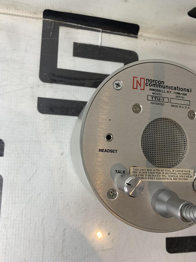 Used Norcon Communications TTU-1 Two-Way Communication Talk-Thru Unit | 