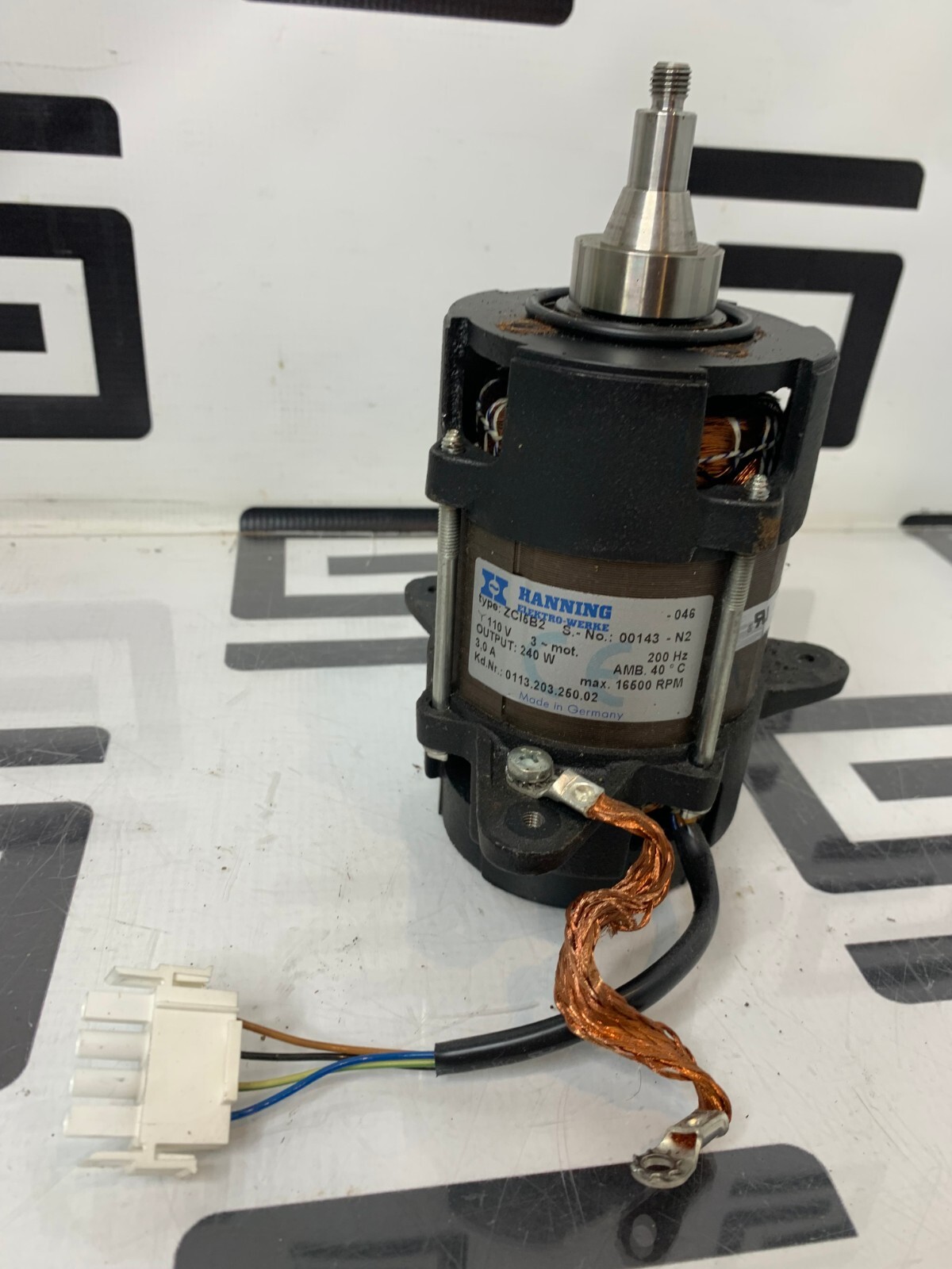 Used Hanning Motor Eppendorf 5417R ZCI5B2 Elecktro-Werke ZC15B2 110V Centrifuge