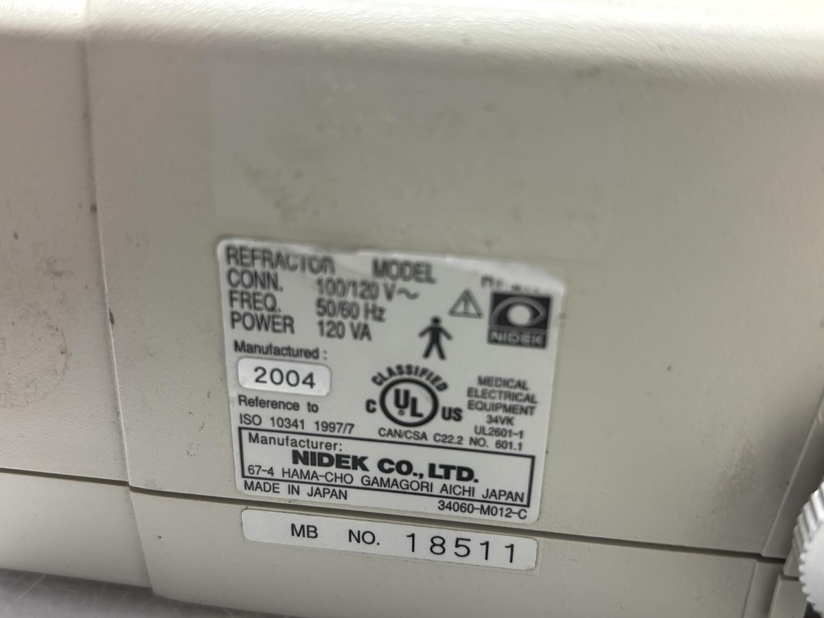 Used Marco Nidek RT-2100 Automated Digital Refractor Phoropter w/ Power Supply & Controller