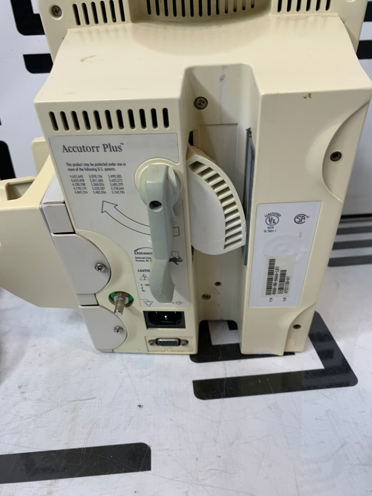 Used Mindray Datascope Accutorr Plus Patient Bedside Vitals Monitor NIBP SPO2 Battery