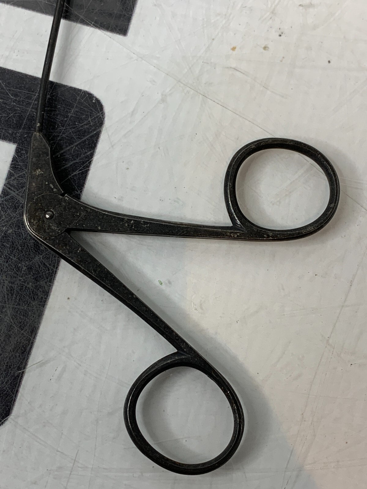 Used Pilling 50-6479 Micro Laryngeal Scissors Horizontal Opening Scissors WARRANTY