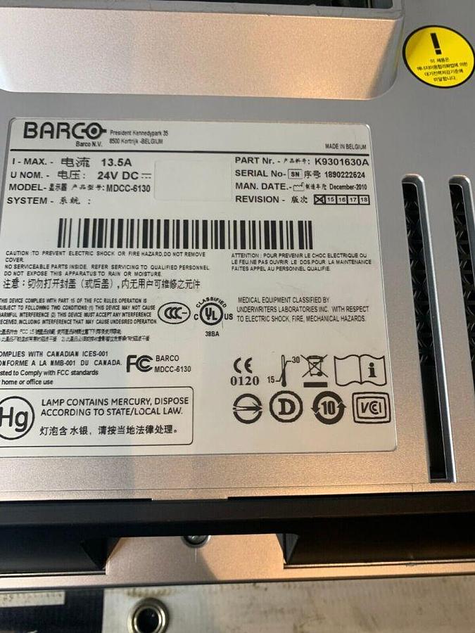 Used BARCO K9301630A