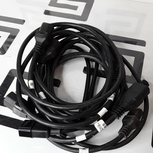 Used Lot of 3 Pack C20 to C13 Extension Power Cord 10A/250V 18 AWG IEC 60320 6 FT 6FT