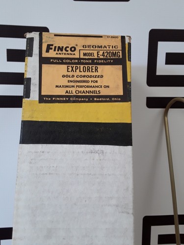 NEW All Channel Vintage FINCO Gold Corodized Antenna Air Terrestrial Roof Attic