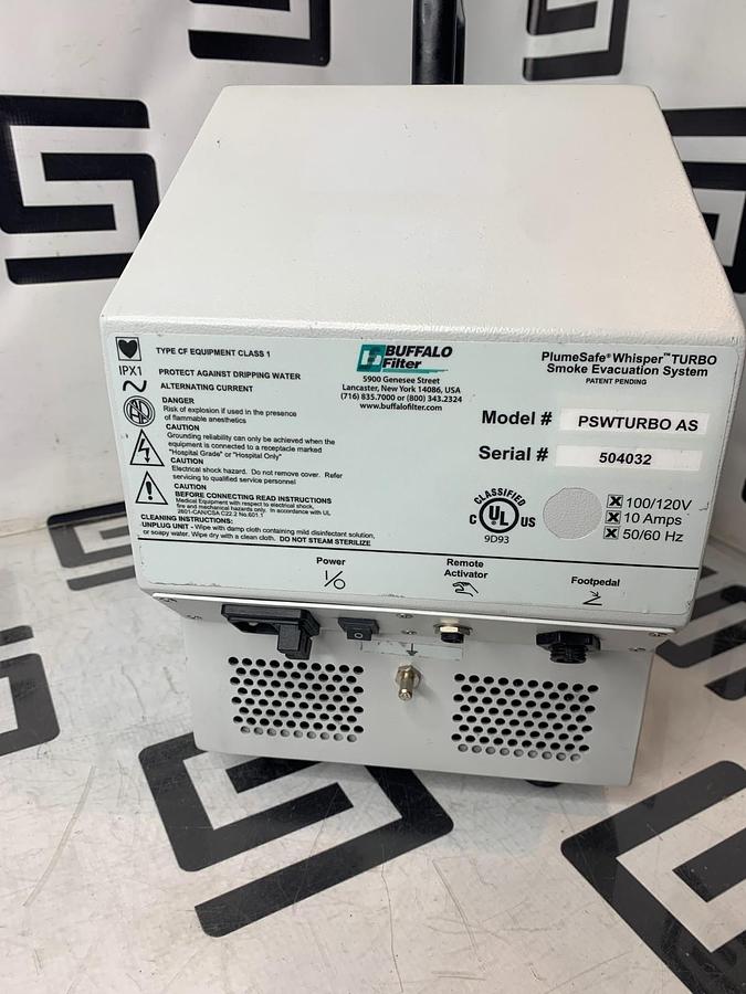 Used BUFFALO FILTER PSWTURBO AS PLUMESAFE WHISPER TURBO SENSE SMOKE FILTRATION SYSTEM