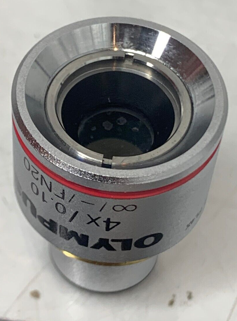 Used Olympus CX22 Plan Objective 4x/0.10 oil FN20 Infinity /-FN20 CX23 Microscope