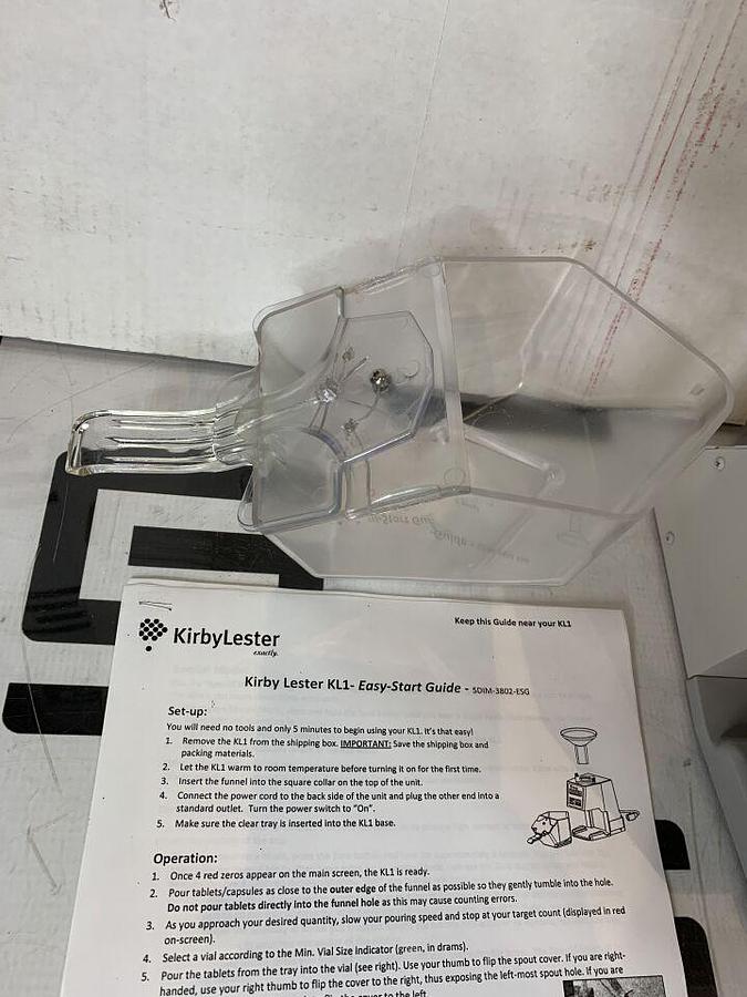 Used KIRBY LESTER CALIBRATED KL1 Pill Tablet Capsule Counter Microprocessor Capsule KL 1 W/ WARRANTY Pill Dispensers