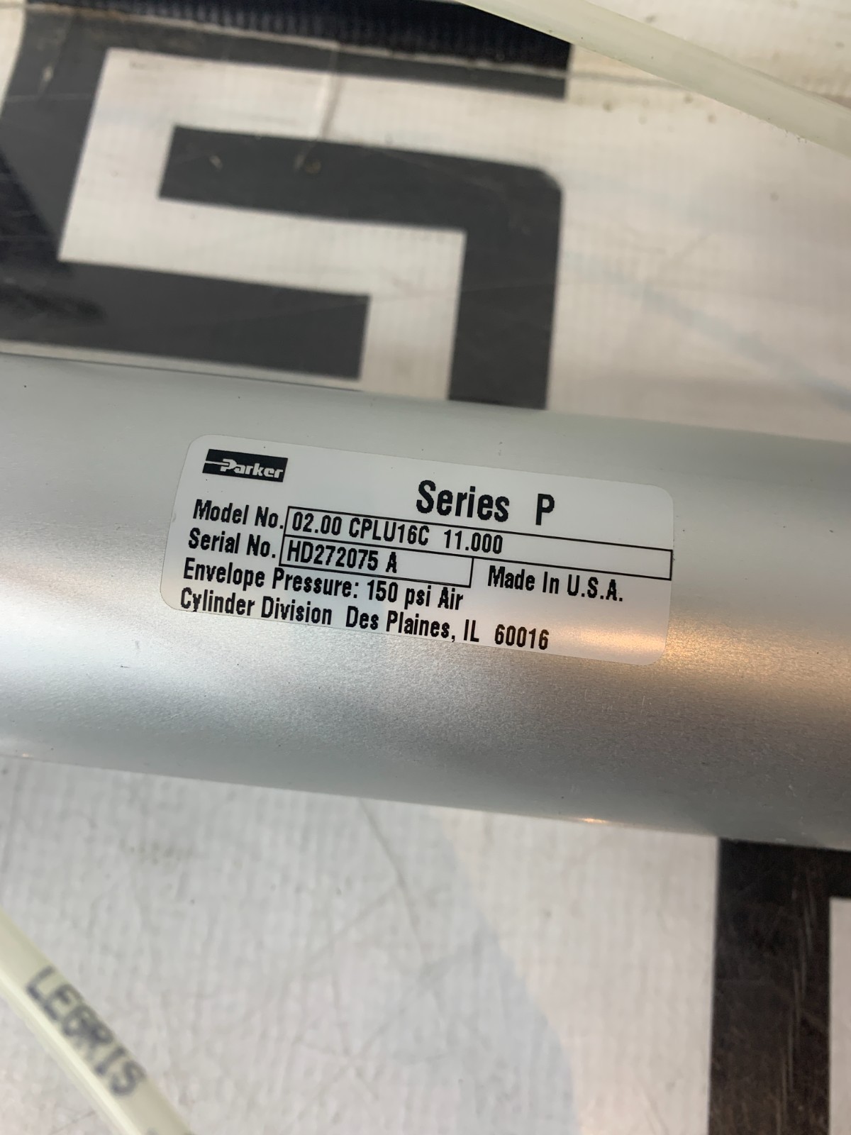 Used ASP Sterrad 100S Sterilizer Parker 2.00 CPLU16C 11.00 Air Cylinder Series P 2 11