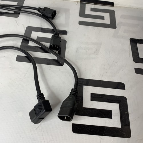 Used Lot of 4 Pack C20 to C13 Extension Power Cord 10A/250V 18 AWG IEC 60320 1 FT 1'