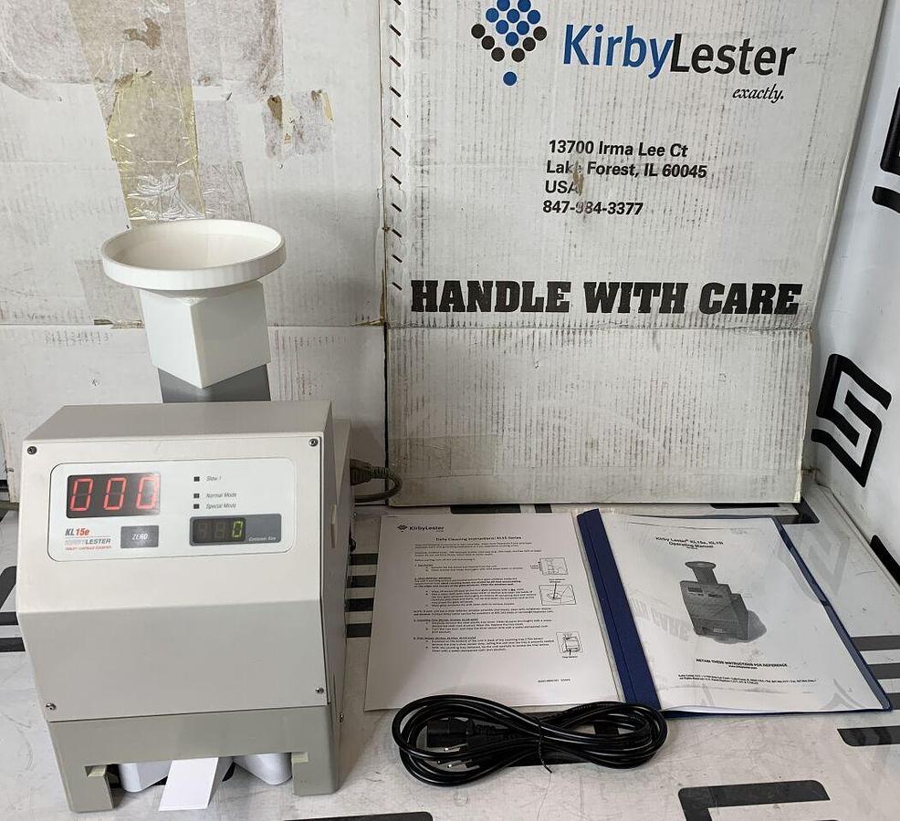Used KIRBY LESTER KL15E Pill Dispenser Tablet Capsule Counter Microprocessor Capsule KL15  W/ WARRANTY