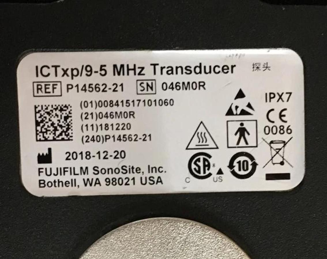 Used SonoSite ICTxp/9-5 MHz Ultrasound Transducer Probe P14562-21 P14562
