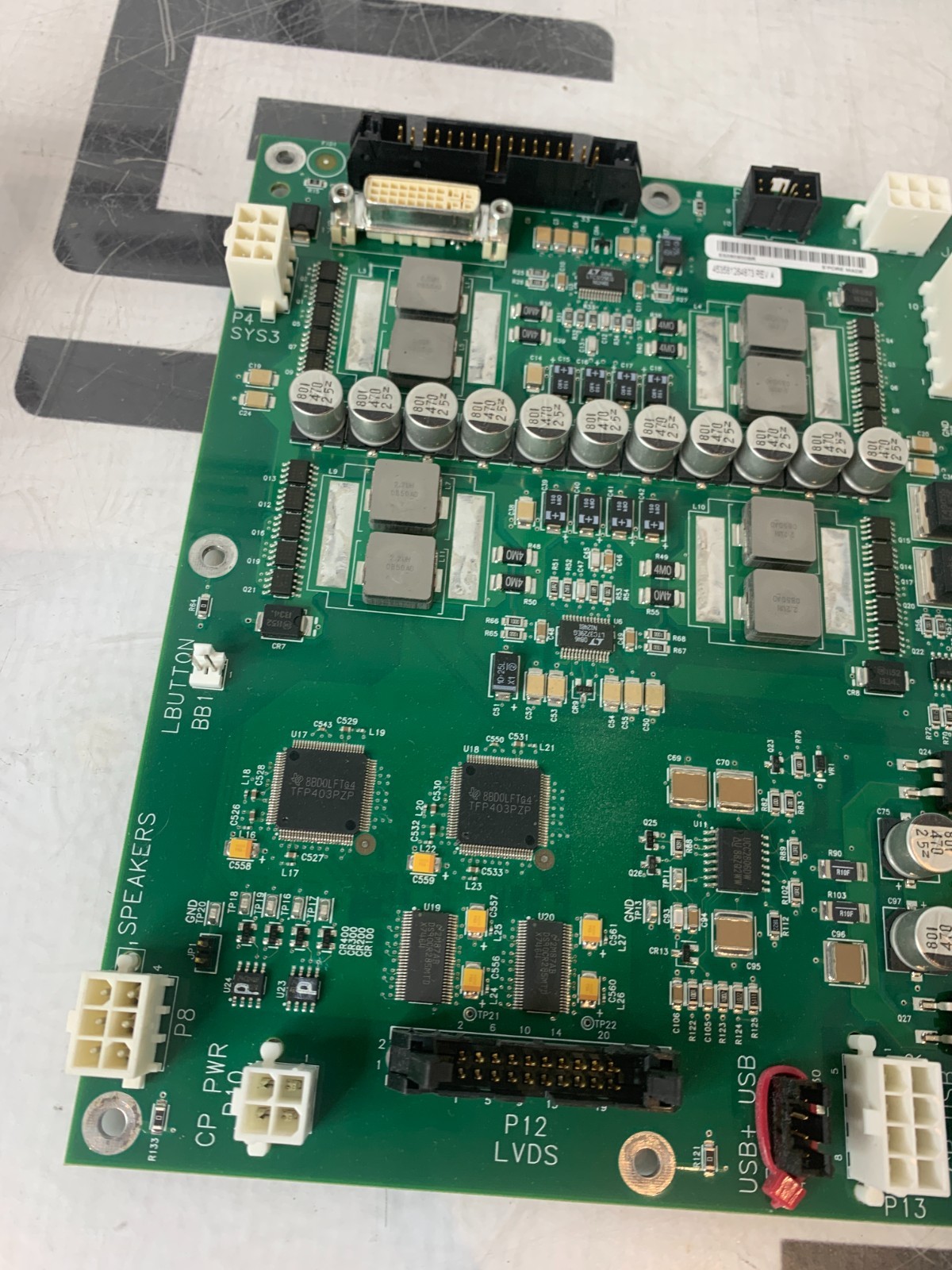 Used PHILIPS IE33 IU22 453561264873 ULTRASOUND SPD BOARD ASSEMBLY REV A 453561265473A