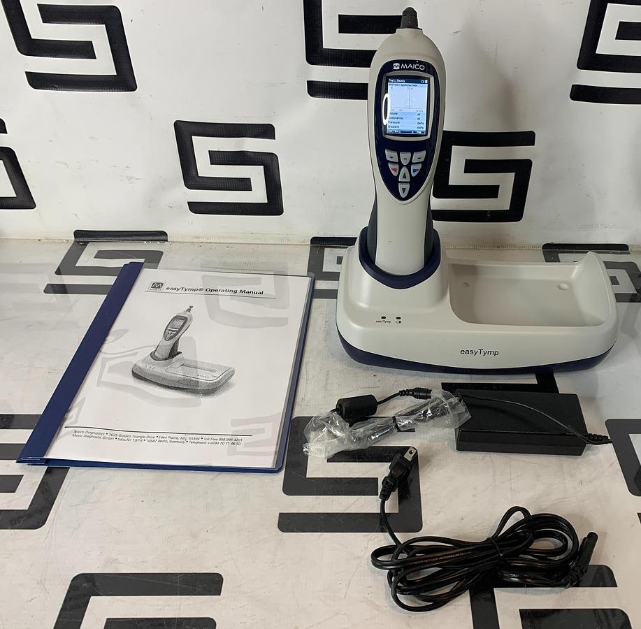 Used Maico EasyTymp Handheld Tympanometer Base Battery Type 2 Impedance Meter 8502080