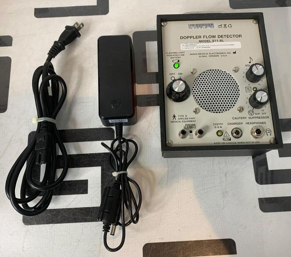 Used PARKS 811-BL Doppler Flow Detector Model 9.3 MHz Ultrasonic 811BL GOOD BATTERY