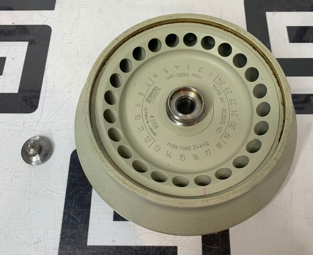 Used Sorvall Heraeus Fresco 3328 Centrifuge Fixed Angle Rotor 24x1.5-2mL 13.000 RPM