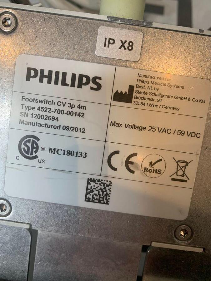 Used Footswitch CV 3p 4m Type 452270000142 Foot Switch Pedal