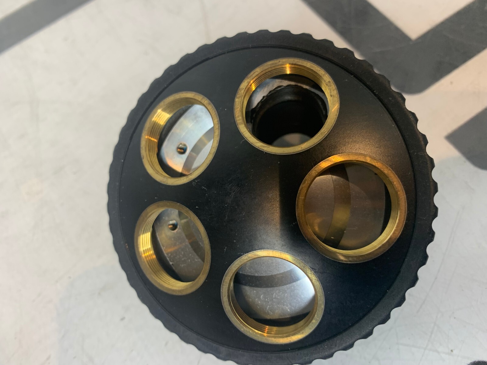 Used Olympus U-5RE-2 Microscope 5-Objective Turret Nosepiece BX SERIES BX41 BX51 BX53