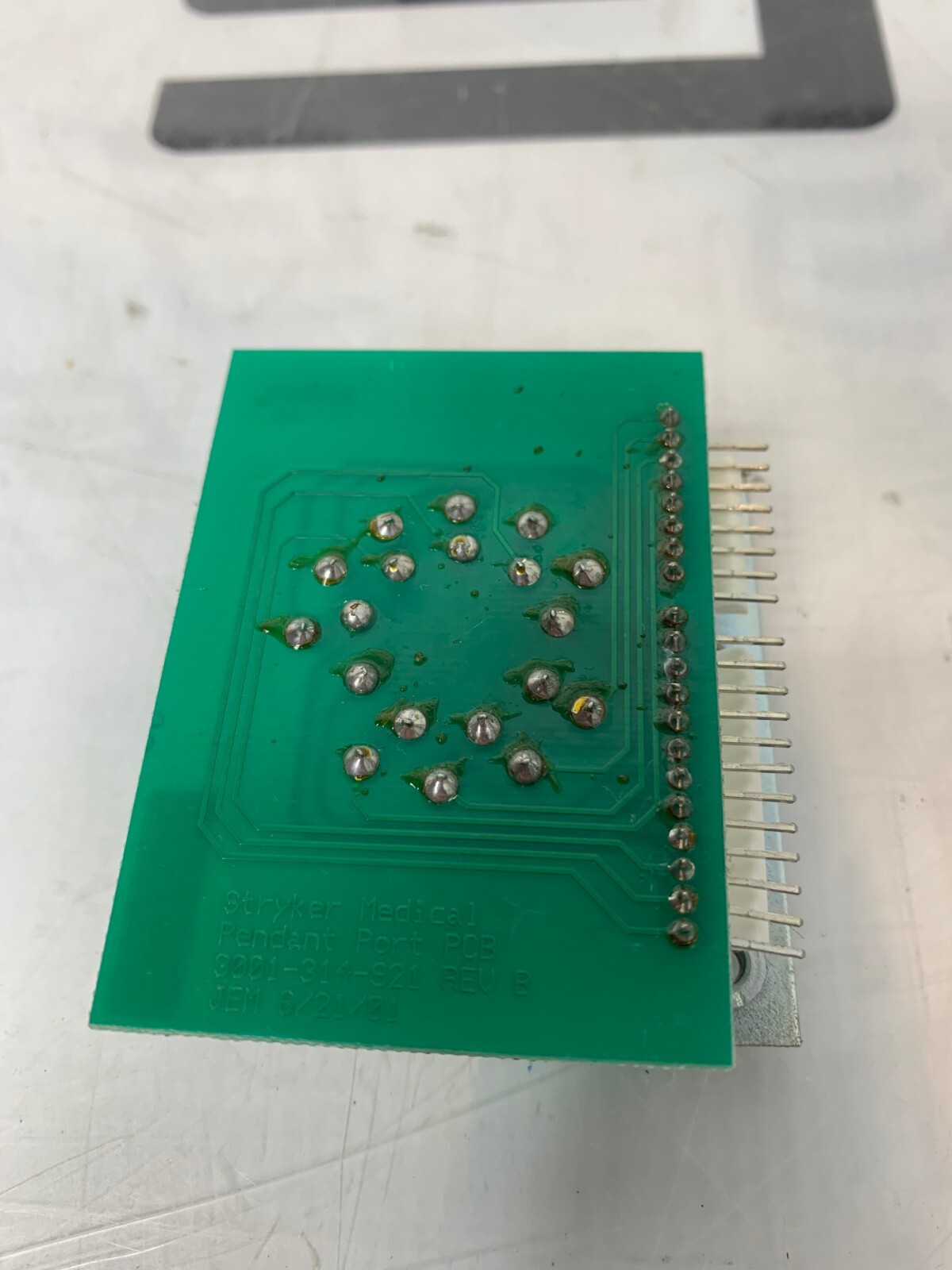 Used 3001-314-921 -920 REV B Jem 6/21/01 Stryker Pendant Port PCB For 3002 Secure II