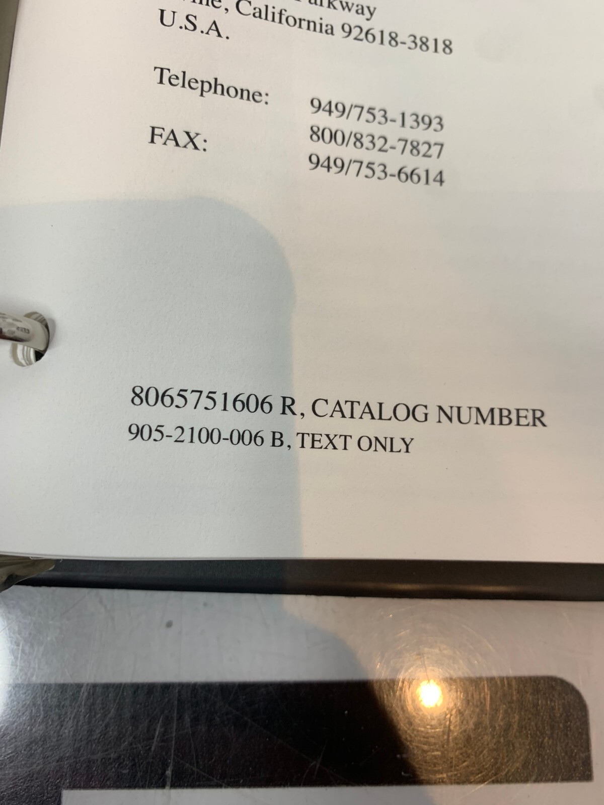 Used Alcon 8065751606R Infiniti Vision System Ozil Compatible Operator's Manual