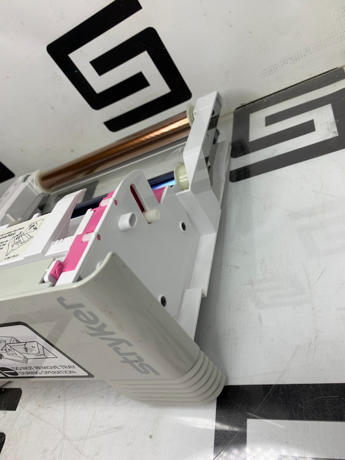 Used Stryker SDP1000 Printer Paper Tray Digital Color No Pink/Blue Paper Holders