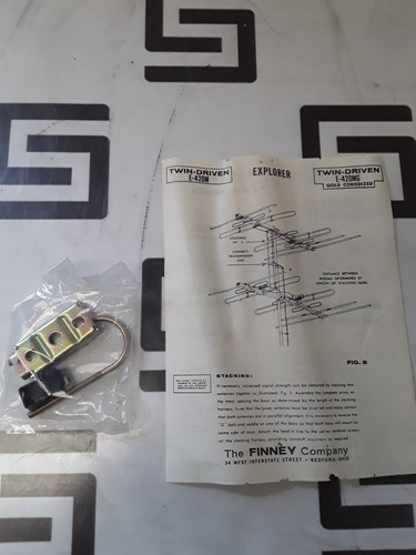 NEW All Channel Vintage FINCO Gold Corodized Antenna Air Terrestrial Roof Attic