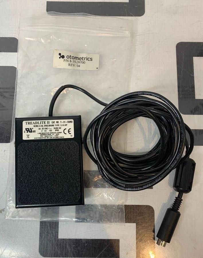 Used Otometrics ICS AirCal P/N 8-35-39700 Linemaster Footswitch Pedal Foot switch