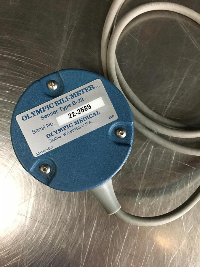 Used Olympic Model 22 Bili-Meter Phototherapy Radiometer LED W/ Type B-22 Sensor