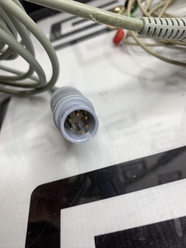 Used OEM Mindray 0012-00-1255-01 & 5 Leadwire Set Lead Snap ECG EKG Trunk 3  Cable