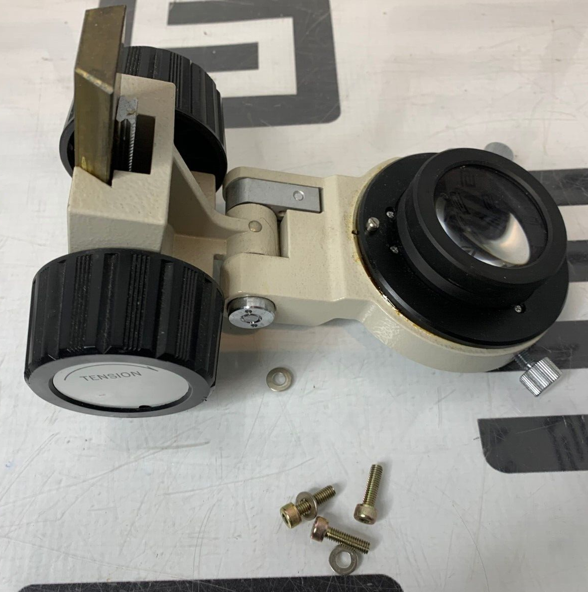 Used Nikon Diaphot TMD Inverted Microscope Condenser Holder & LENS TENSION KNOBS