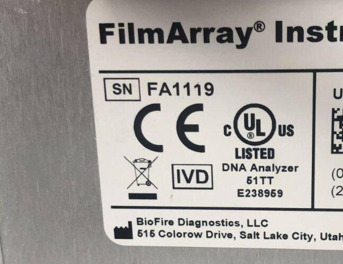Used FilmArray Multiplex FLMASY-0001 PCR System Instrument