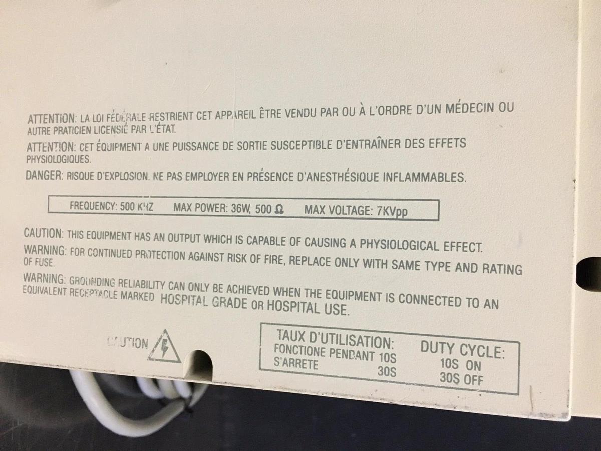 Used BIRTCHER 7-796 HYFRECATOR PLUS WARRANTY