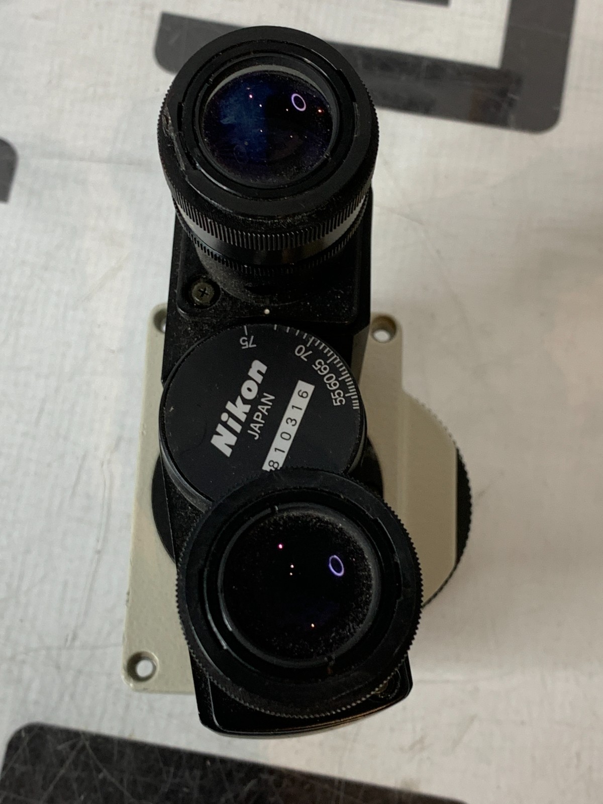 Used Nikon Diaphot Microscope Binocular Tube Head & Eyepieces CFW 10X Headpiece