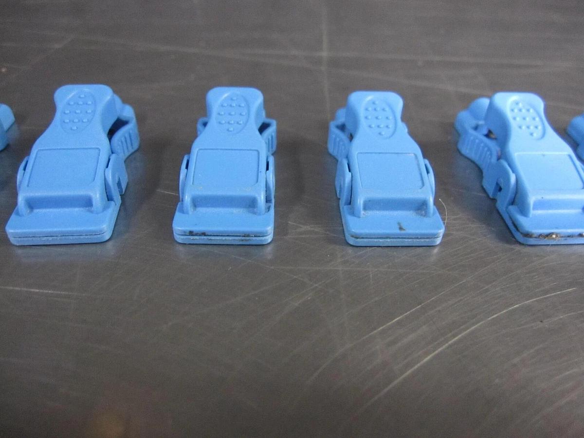 Used Lot of 11 Universal Resting ECG Electrode Adapter Clips Snapclip Banana Snap