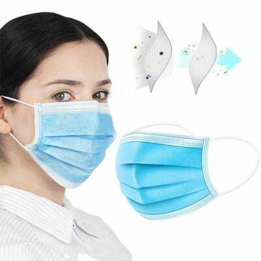 Used 3 Ply Ear Loop Disposable Surgical Mask Case of 500 masks Surgical Mask