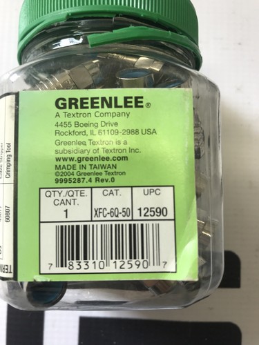 GREENLEE 12590 F-Connector  (50pcs.) XFC-6Q-50